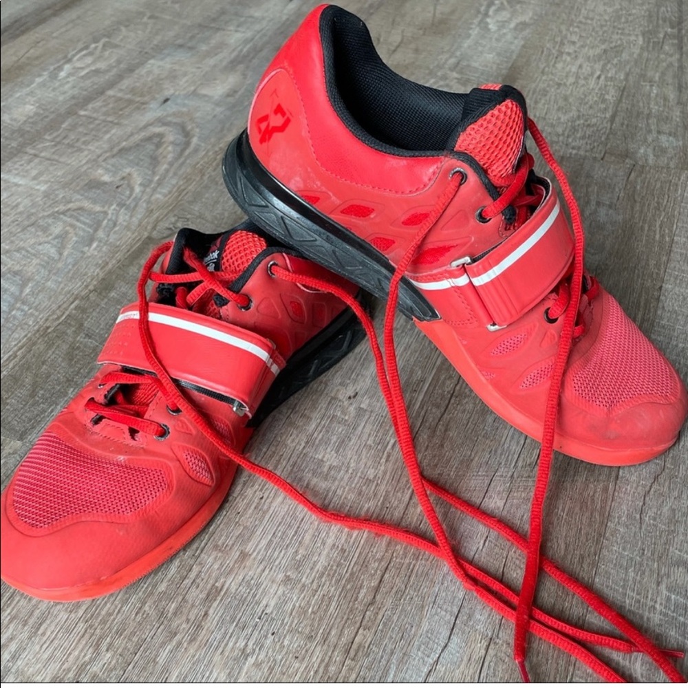 Reebok Red Crossfit Hybrid Weightlifting Shoes Gem